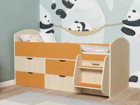 Кровать Малыш-7 Дуб-Оранжевый в Туринске - turinsk.magazinmebel.ru | фото