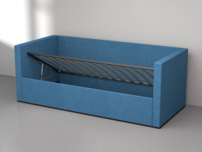 Кровать мягкая с подъёмным механизмом арт. 030 синий в Туринске - turinsk.magazinmebel.ru | фото - изображение 2