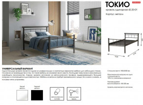Кровать одинарная 42.25-01 Токио в Туринске - turinsk.magazinmebel.ru | фото - изображение 2