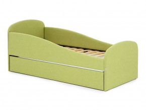 Кровать с ящиком Letmo авокадо (рогожка) в Туринске - turinsk.magazinmebel.ru | фото - изображение 1