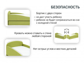 Кровать с ящиком Letmo авокадо (рогожка) в Туринске - turinsk.magazinmebel.ru | фото - изображение 12