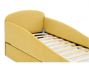 Кровать с ящиком Letmo горчичный (велюр) в Туринске - turinsk.magazinmebel.ru | фото - изображение 3