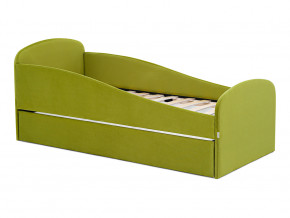 Кровать с ящиком Letmo оливковый (велюр) в Туринске - turinsk.magazinmebel.ru | фото