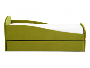Кровать с ящиком Letmo оливковый (велюр) в Туринске - turinsk.magazinmebel.ru | фото - изображение 6