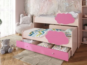 Кровать Соник с ящиком млечный дуб-розовый в Туринске - turinsk.magazinmebel.ru | фото