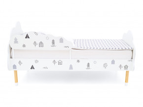 Кровать Stumpa Облако с бортиком рисунок Домики в Туринске - turinsk.magazinmebel.ru | фото - изображение 3