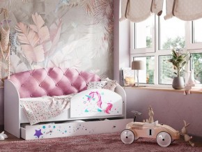 Кровать Звездочка с бортиком Белый-розовый в Туринске - turinsk.magazinmebel.ru | фото