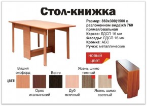 Прямой стол-книжка венге в Туринске - turinsk.magazinmebel.ru | фото - изображение 2
