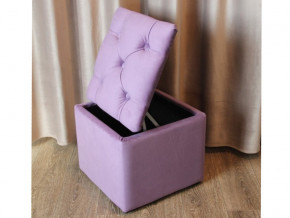 Пуф с каретной стяжкой и ящиком для хранения фиолетовый в Туринске - turinsk.magazinmebel.ru | фото - изображение 4