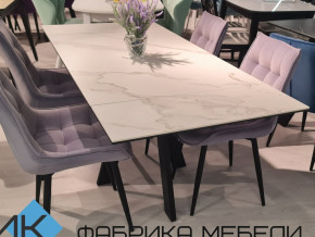Стол SKM 120 керамика белый мрамор/подстолье белое в Туринске - turinsk.magazinmebel.ru | фото - изображение 2