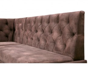 Угловой диван Призма каретная стяжка коричневый с коробами в Туринске - turinsk.magazinmebel.ru | фото - изображение 2